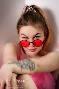 Sofia Thorne Shows Her Pink Pussy In Close-Up